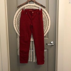 White House black red jeans